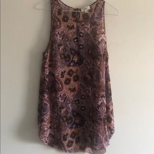 Wilfred printed sheer tank top